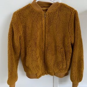 J.Crew Factory Sherpa Bomber Jacket